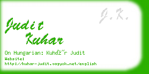 judit kuhar business card
